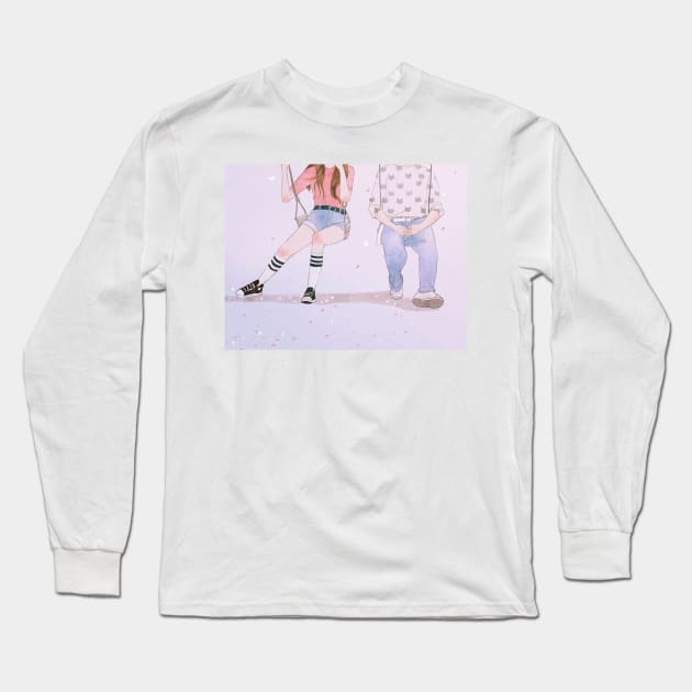 Pastel Couple Long Sleeve T-Shirt by gerimisore